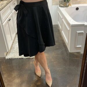 Black A-Line Full Flowy Express Skirt